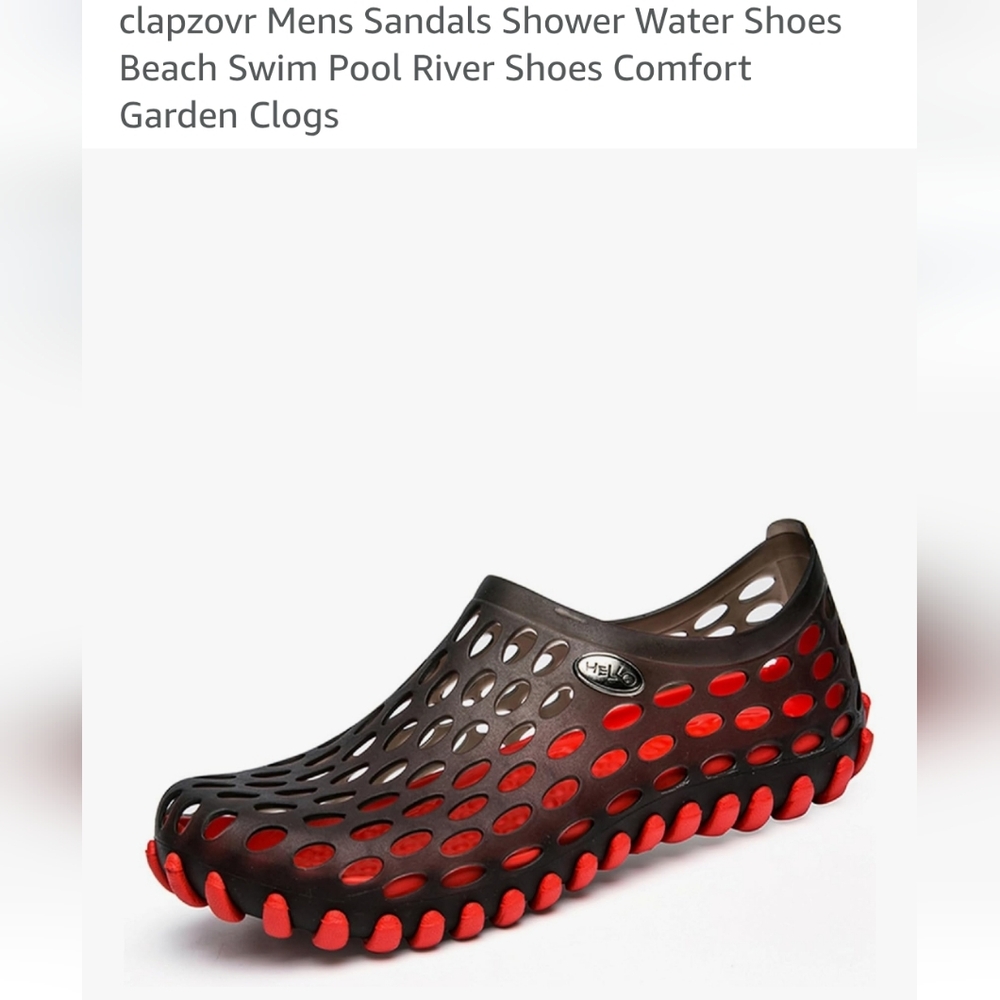NEW MENS COMFORTABLE FLAT WATER SHOES SIZE 10 - Picture 3 of 9